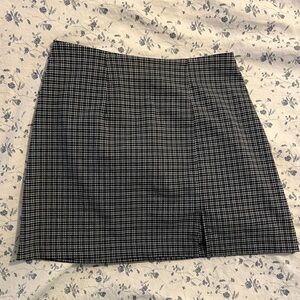 SOLD | Y2K Vintage Mini Skirt | Navy Blue Plaid Gingham | M